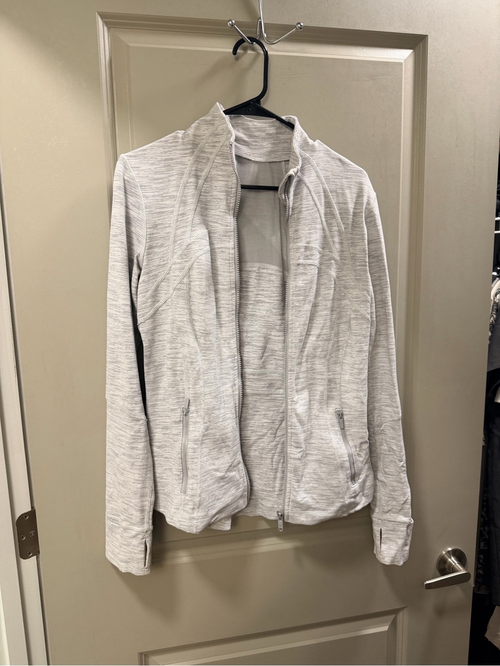 Lulu lemon Light Heather Gray Zip-Up Active Jacket